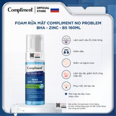 Sữa rửa mặt tạo bọt Compliment No Problem Salicylic Acid 160ml dành cho da dầu mụn