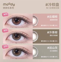 Lens Moody 1 ngày Combo 5 hộp -00.00 D