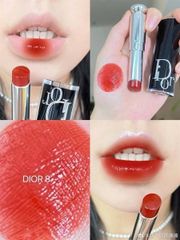 [full size] Son Dior addict hydrating shine lipstick #08-đỏ cam full box
