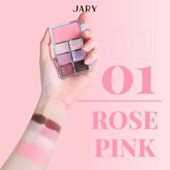Bảng phấn mắt má 7ô JARY new vision cheeks eyeshadow pallete #01-rose pink