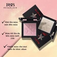 Phấn Highlight RED & BLACK R&B Velvet Touch Blusher Powder #01-ánh vàng