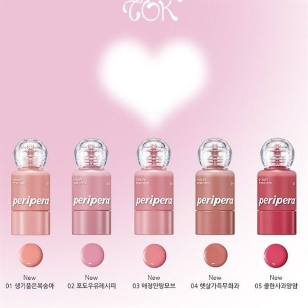 Má hồng kem Peripera Syrupy Tok Cheek 9g #04