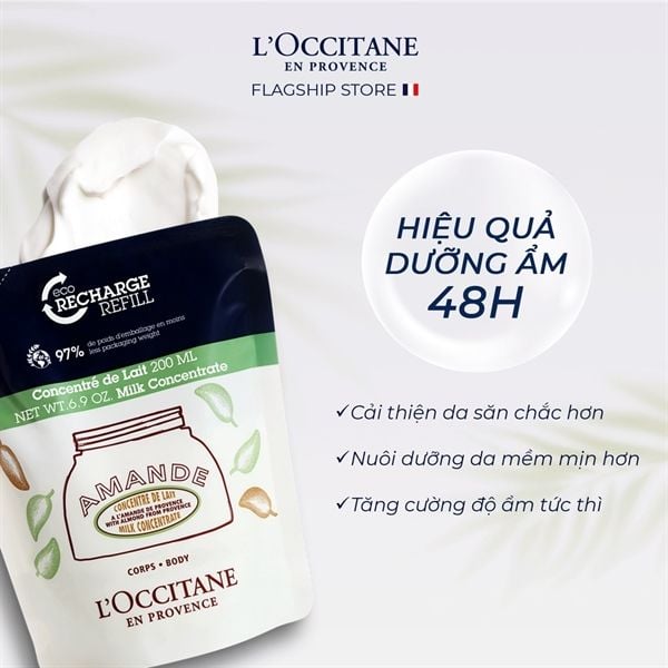 [ Refill ]sữa dưỡng thể L'Occitane almond milk concentrate ~ 200ml