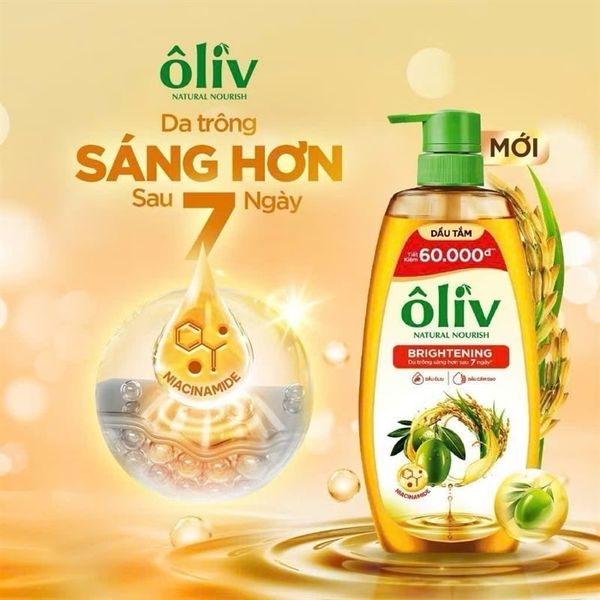 Dầu tắm Oliv 3X dưỡng ẩm 650ml