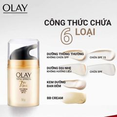 Kem Dưỡng Olay Ngừa Lão Hóa Ban Đêm Total Effects 7in1 Night Cream Normal SPF 15 50g
