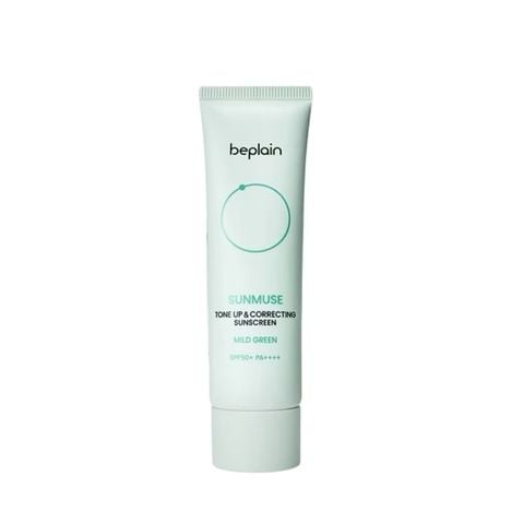 Kcn Beplain sunmuse toneup & correcting mild Green 50ml xanh nhạt