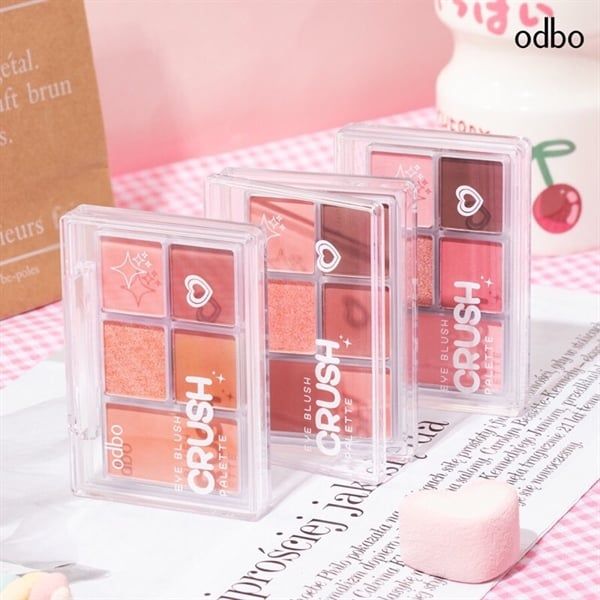 Bảng phấn mắt và má hồng ODBO Eye Blush crush #04