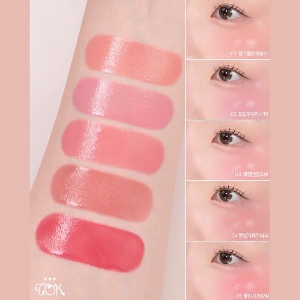 Má hồng kem Peripera Syrupy Tok Cheek 9g #05