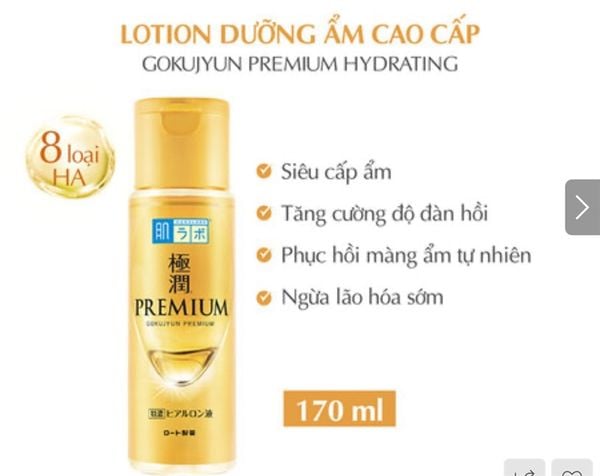 Toner Hada Labo Gokujyun Dưỡng Ẩm Da Tối Ưu 170ml