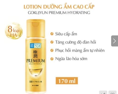 Toner Hada Labo Gokujyun Dưỡng Ẩm Da Tối Ưu 170ml