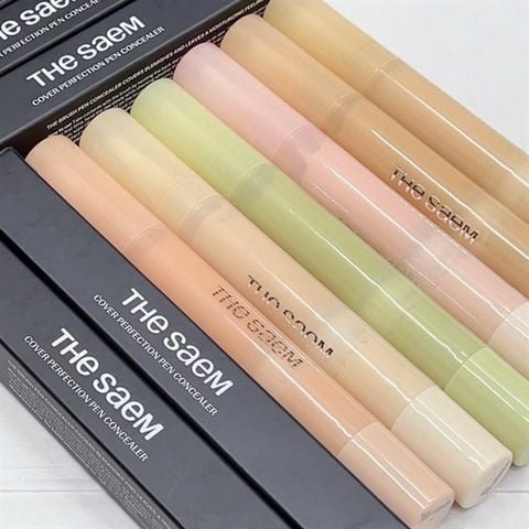 Bút che khuyết điểm The Saem cover perfection pen concealer #brightener