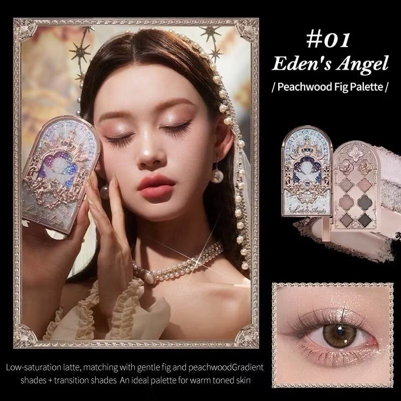 Bảng phấn mắt Hoa biếc Flower Knows little angel collection #02-thiên thần đen