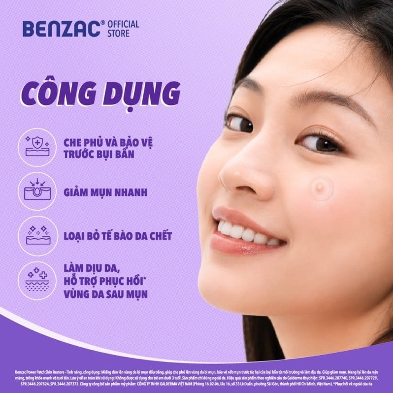 Miếng dán mụn Benzac Power Patch 4in1