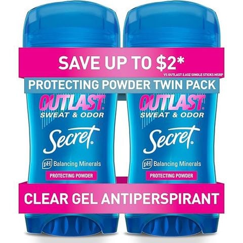 [mẫu mới ] Lăn Khử Mùi dạng gel Secret Mỹ Giảm Tiết Mồ Hội #protecting powder