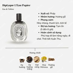 Nước hoa Unisex Diptyque L'Eau Papier EDT 100ml