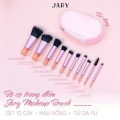 BỘ CỌ TRANG ĐIỂM JARY MAKEUP BRUSH 10pc #hồng