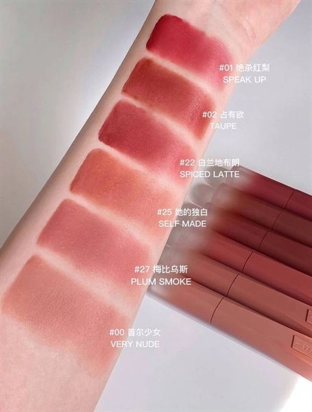 Son kem lì 3CE stylenanda velvet lip tint plush #02 taupe