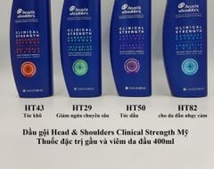 Dầu gội Head And Shoulders Mỹ Clinical Strength dành cho da gàu ngứa và the mát #xanh lá