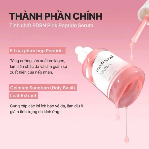Tinh chất Medicube sáng da, chống lão hoá PDRN Pink Peptide Serum 30ml