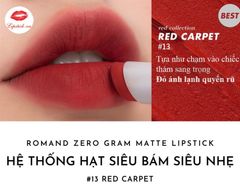 Son thỏi Romand zero matte #13 red carpet