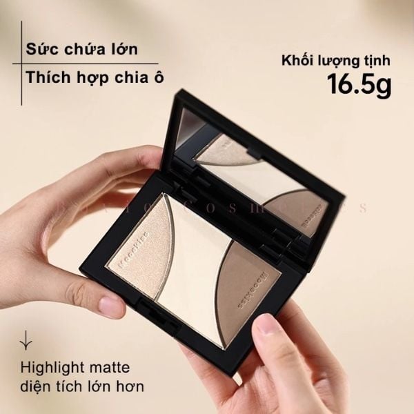 Bảng Tạo Khối Mooekiss, Contour & Highlight, Mịn Lì, Lâu Trôi, Chống Nước, Phù Hợp Mọi Tông Da 16.5g #01