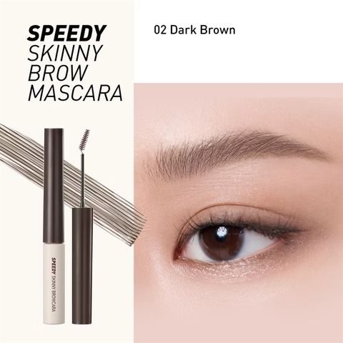 ￼Mascara Chuốt Lông Mày Peripera Speedy Skinny Brow 3G #2 Dark Brown