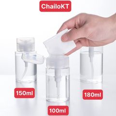 Lọ chiết 100ml Chai nhấn nước tẩy trang , toner