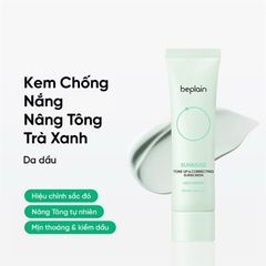 Kcn Beplain sunmuse toneup & correcting mild Green 50ml xanh nhạt