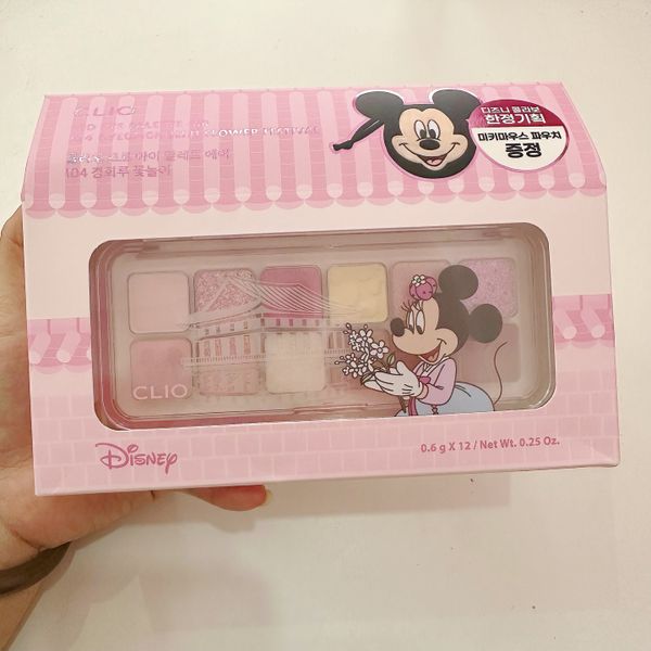 Bảng Phấn mắt Clio pro eye palette air x Disney #104-pink ribbon
