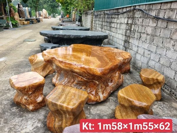 Bàn ghế đá tự nhiên, bàn ghế đá nguyên khối, bộ bàn ghế đá Canxit (thạch anh non) – vẻ đẹp độc đáo, sang trọng và bền đẹp