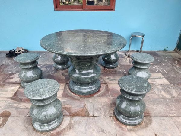 Bàn Ghế Đá Tự Nhiên Bộ Bàn Ghế Tiện Đá Xanh Thanh Hóa