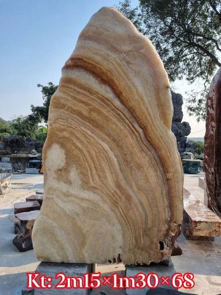 Biển hiệu đá tự nhiên, biển hiệu đá nguyên khối, cây đá thạch anh non (Can Xít) phong thủy vân màu tự nhiên