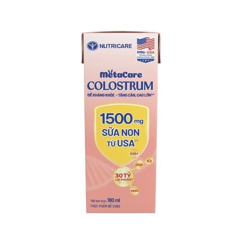 Sữa Bột Pha Sẵn Nutricare Metacare Colostrum Tăng Cường Đề Kháng Cho Bé Với IGG 1500mg (Thùng 24 Hộp)