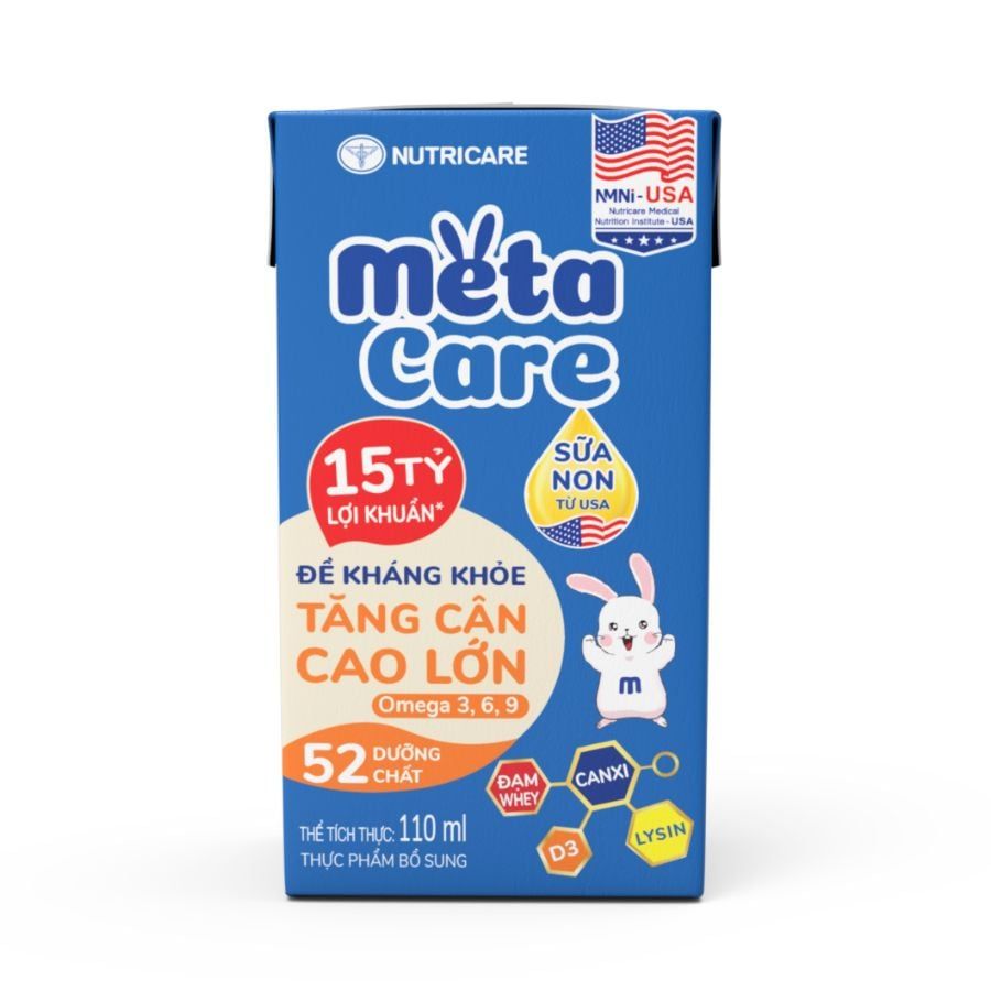 Sữa Bột Pha Sẵn Nutricare Metacare Eco Dinh Dưỡng Cho Bé Phát Triển Toàn Diện (Thùng 48 Hộp)