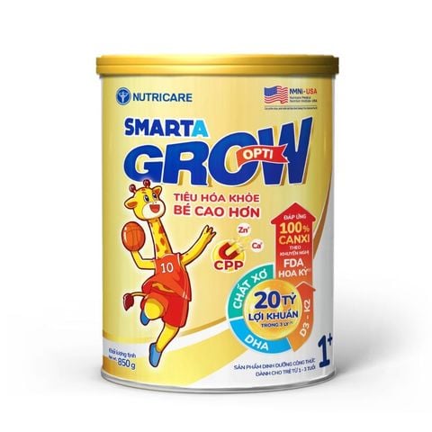 Sữa Bột Nutricare Smarta Grow Opti 1+ Tăng Chiều Cao, Phát Triển Trí Não Cho Bé (850g)
