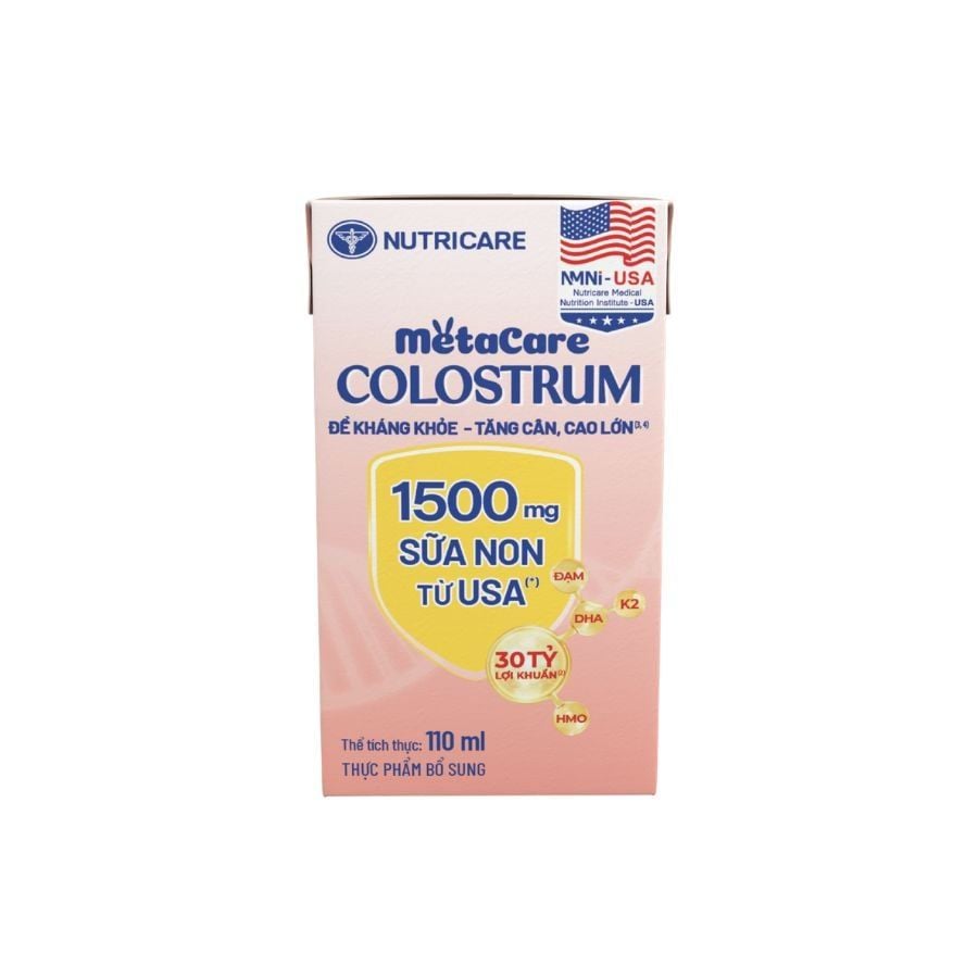 Sữa Bột Pha Sẵn Nutricare Metacare Colostrum Tăng Cường Đề Kháng Cho Bé Với IGG 1500mg (Thùng 24 Hộp)