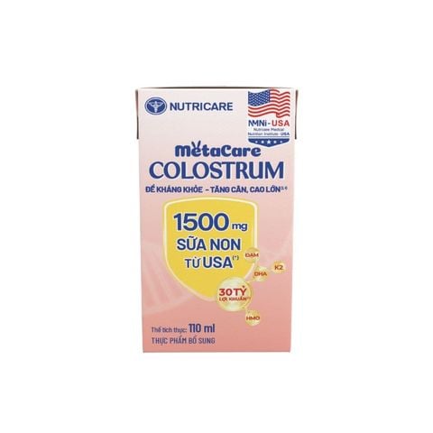 Sữa Bột Pha Sẵn Nutricare Metacare Colostrum Tăng Cường Đề Kháng Cho Bé Với IGG 1500mg (Thùng 24 Hộp)