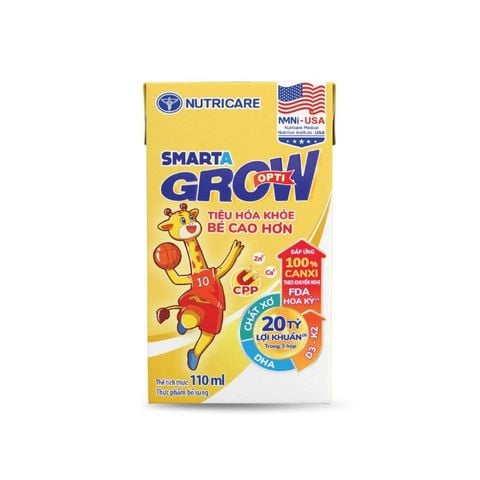 Sữa Bột Pha Sẵn Nutricare Smarta Grow Opti Bé Cao Lớn, Tiêu Hóa Khỏe Với 20 Tỷ Lợi Khuẩn