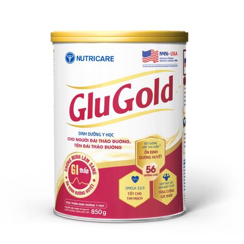 Sữa Bột Nutricare GluGold Hỗ Trợ Kiểm Soát Đường Huyết Cho Người Tiểu Đường 850g
