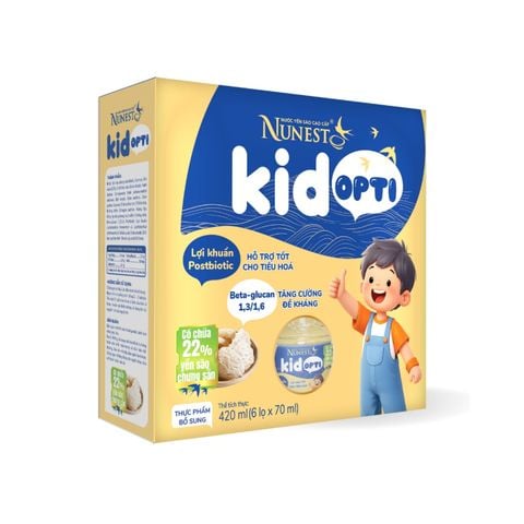 Nước Yến Sào Cao Cấp Nunest Kid Opti Bổ Sung 30% Tỷ Lợi Khuẩn Cho Bé