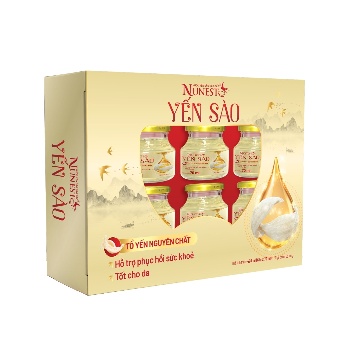 Nước Yến Sào Cao Cấp Nunest Yến Sào Bổ Sung Tổ Yến Nguyên Chất