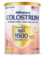 Sữa Bột Nutricare Metacare Colostrum 1+ Tăng Cường Đề Kháng Cho Bé Với IGG 1500mg 800g