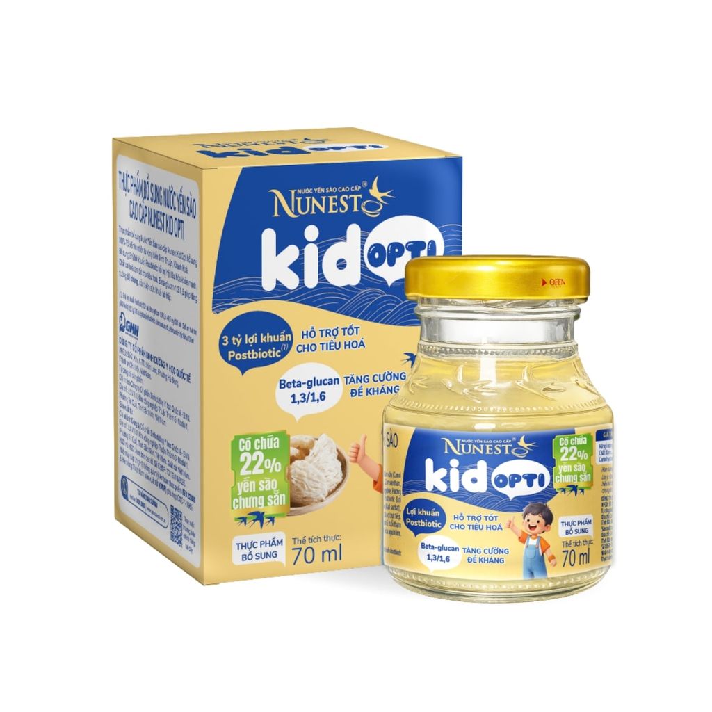 Nước Yến Sào Cao Cấp Nunest Kid Opti Bổ Sung 30% Tỷ Lợi Khuẩn Cho Bé