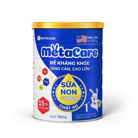 Sữa Bột Nutricare Metacare 1+ Bổ Sung Dinh Dưỡng Giúp Bé Phát Triển Toàn Diện 850g