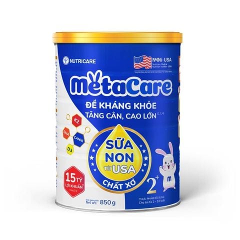 Sữa Bột Nutricare Metacare 2+ Bổ Sung Dinh Dưỡng Giúp Bé Phát Triển Toàn Diện 850g