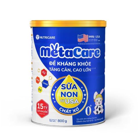 Sữa Bột Nutricare Metacare 0+ Bổ Sung Dinh Dưỡng Giúp Bé Phát Triển Toàn Diện 800g