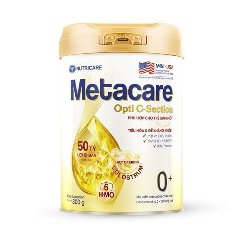 Sữa Bột Nutricare Metacare Opti C-section 0+ Hỗ Trợ Tiêu Hóa Và Đề Kháng Cho Trẻ Sinh Mổ