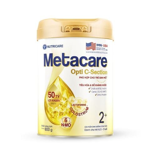 Sữa Bột Nutricare Metacare Opti C-section 2+ Hỗ Trợ Tiêu Hóa Và Đề Kháng Cho Trẻ Sinh Mổ 800g