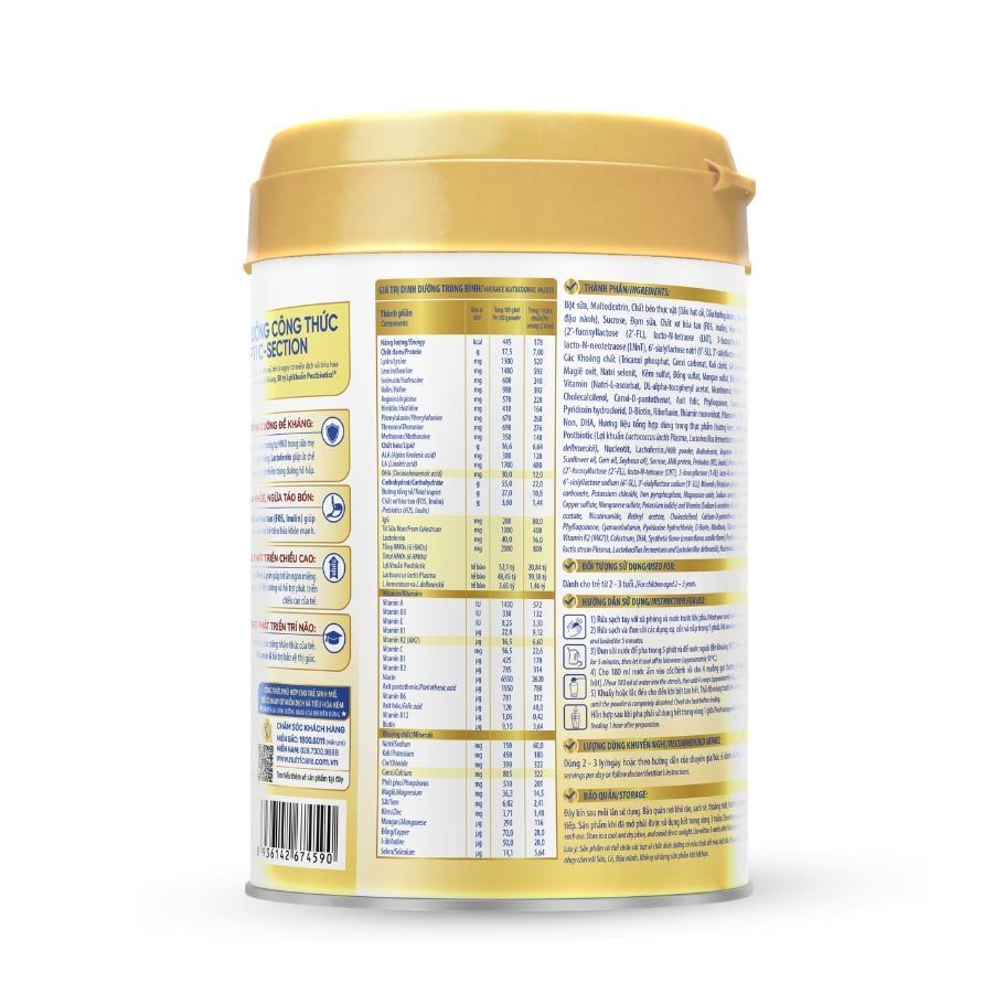 Sữa Bột Nutricare Metacare Opti C-section 2+ Hỗ Trợ Tiêu Hóa Và Đề Kháng Cho Trẻ Sinh Mổ 800g