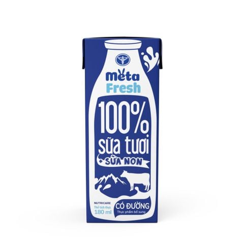 Sữa Tươi Nutricare Meta Fresh Có Đường (Thùng 48 Hộp)